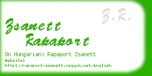 zsanett rapaport business card